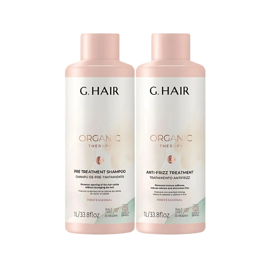 G.Hair Organic Therapy 2x1L /33.8 fl oz – Anti-Volume And Anti-Frizz Treatment