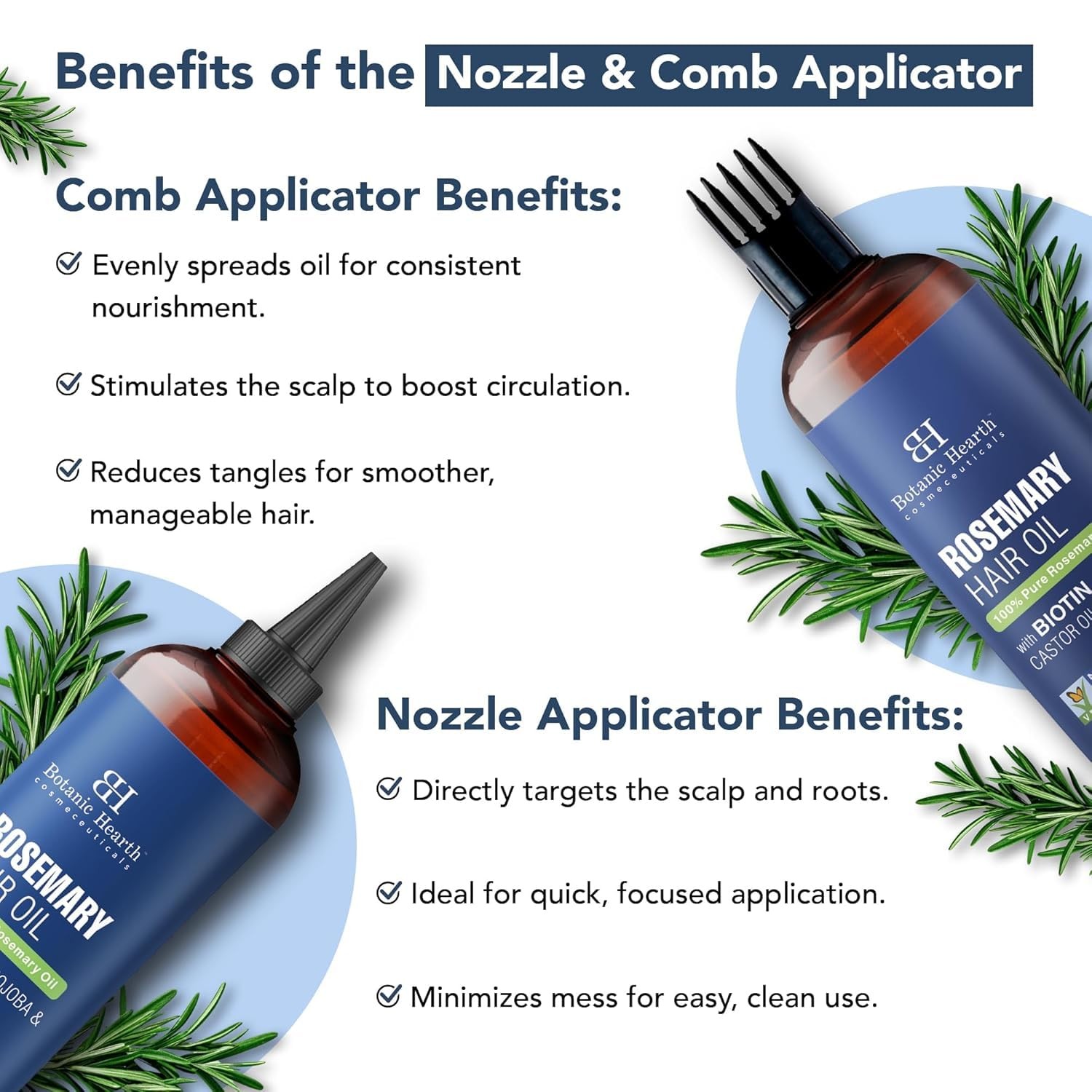 Hair Oil for Hair Growth | Rosemary Oil for Hair Growth with Biotin, Castor &…