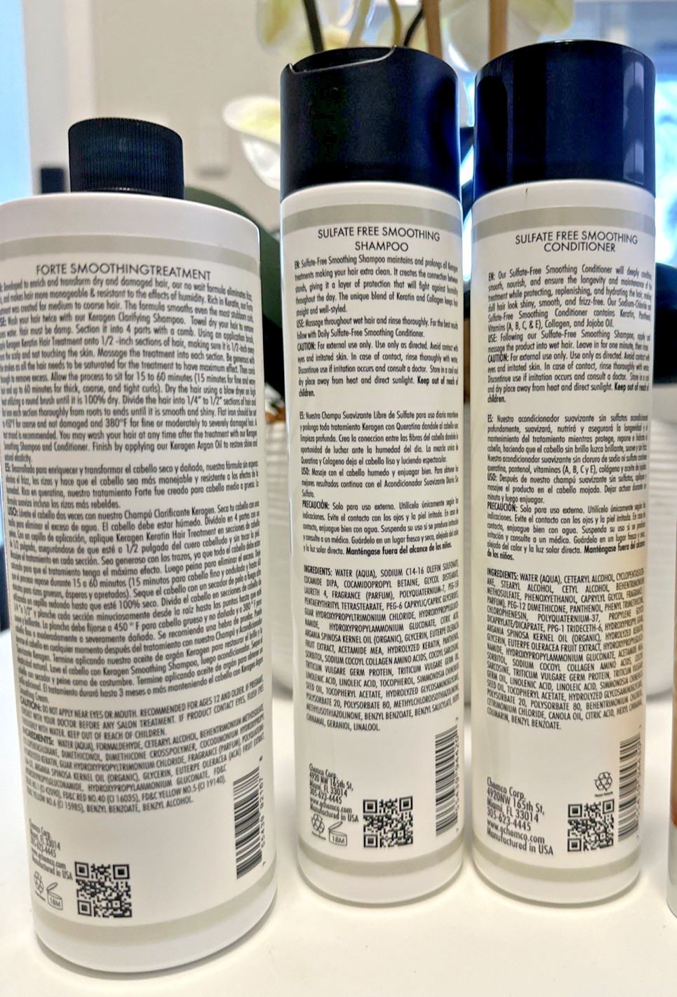 Keragen Keratin Treatment Salon Kit Forte Keratin Treatment sulfate free shampoo
