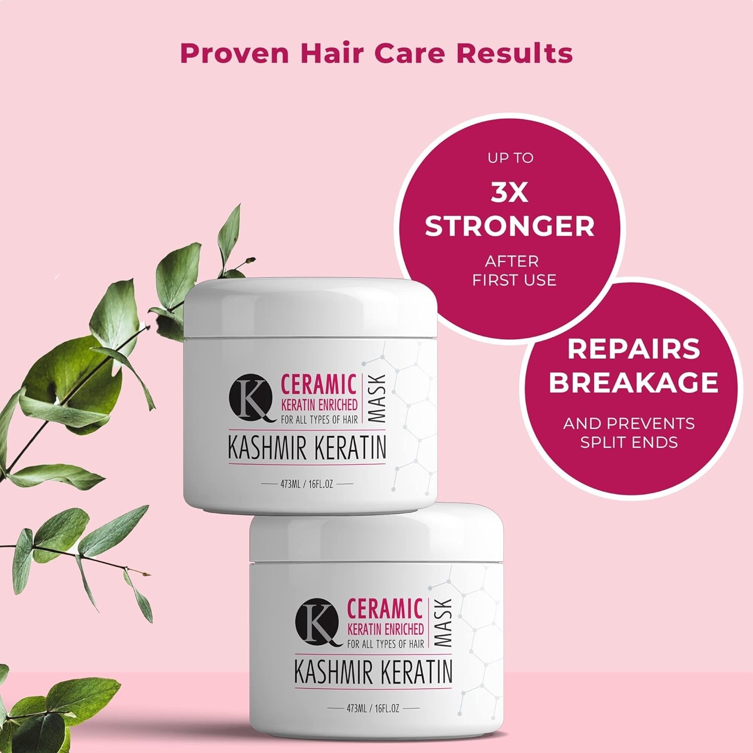 Kashmir Keratin hair mask Ceramic Mask For All Types of Hair 16 fl.oz