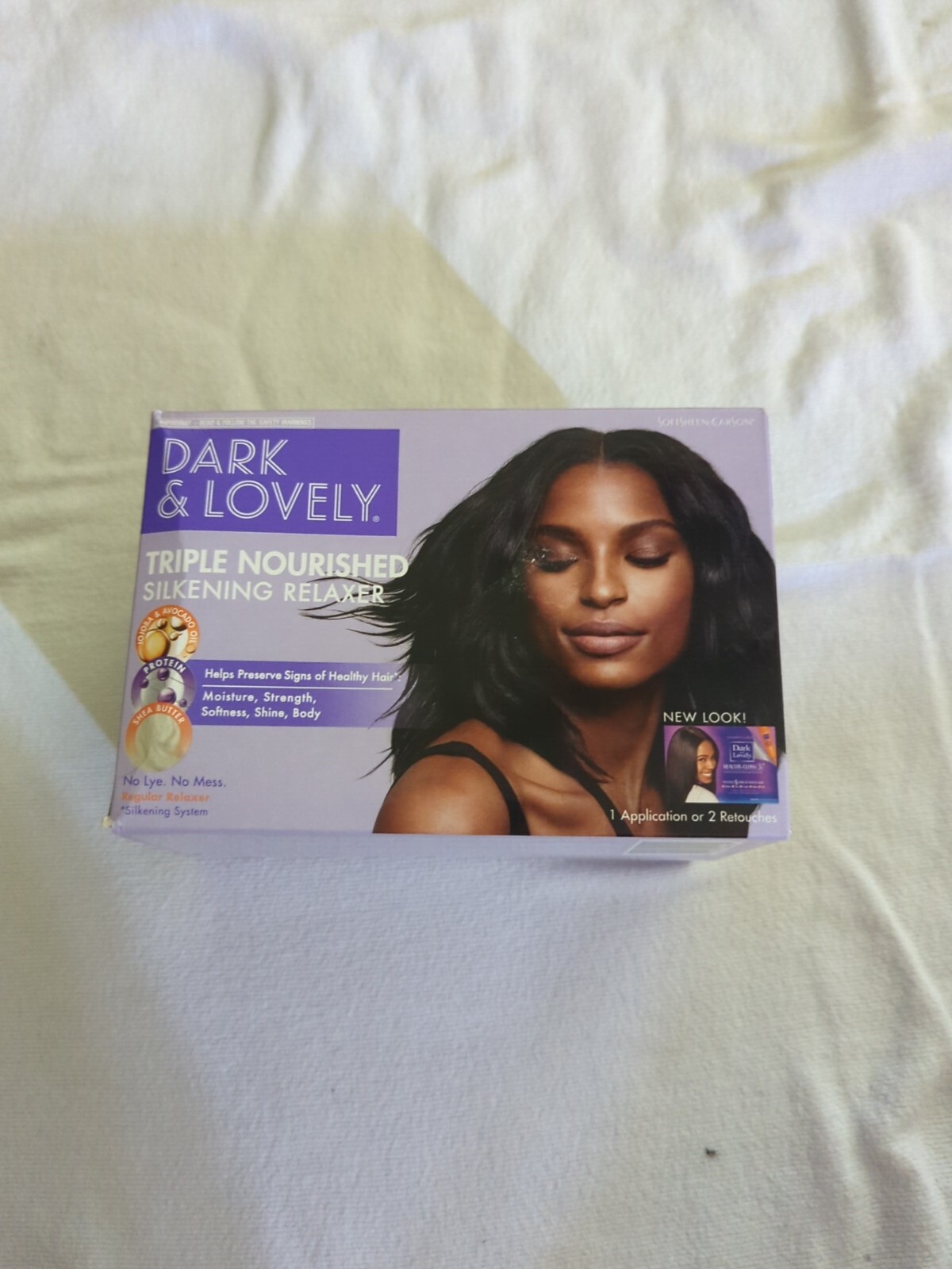 Dark and Lovely Triple Nourished Silkening No-Lye Relaxer with Shea Butter, R…