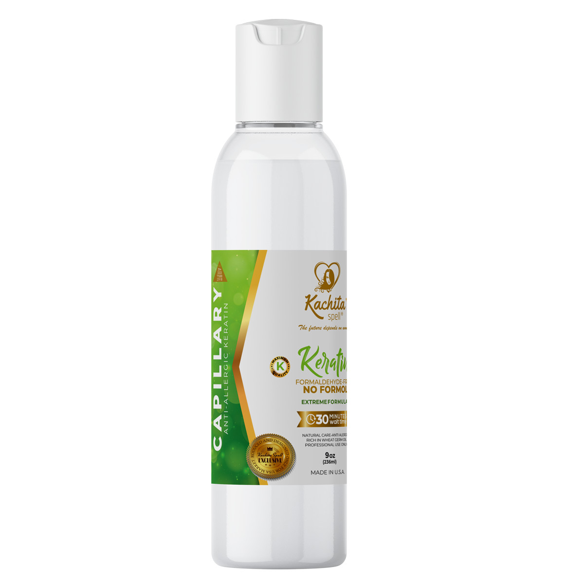 Kachita Spell Keratin FORMALDEHYDE FREE No Formol 8oz + HairBotox 16 oz