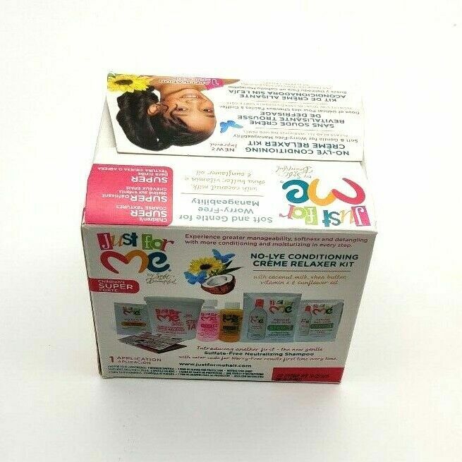 SOFT & BEAUTIFUL JUST FOR ME NO-LYE CONDITIONING CREME RELAXER KIT SUPER