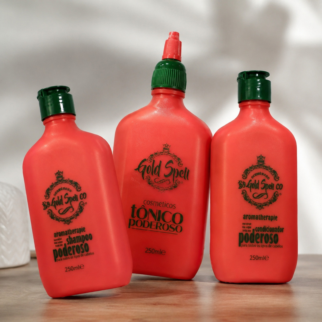 Powerful Tonic + Shampoo + Conditioner / Powerful Gold Spell Kit 3x250ml