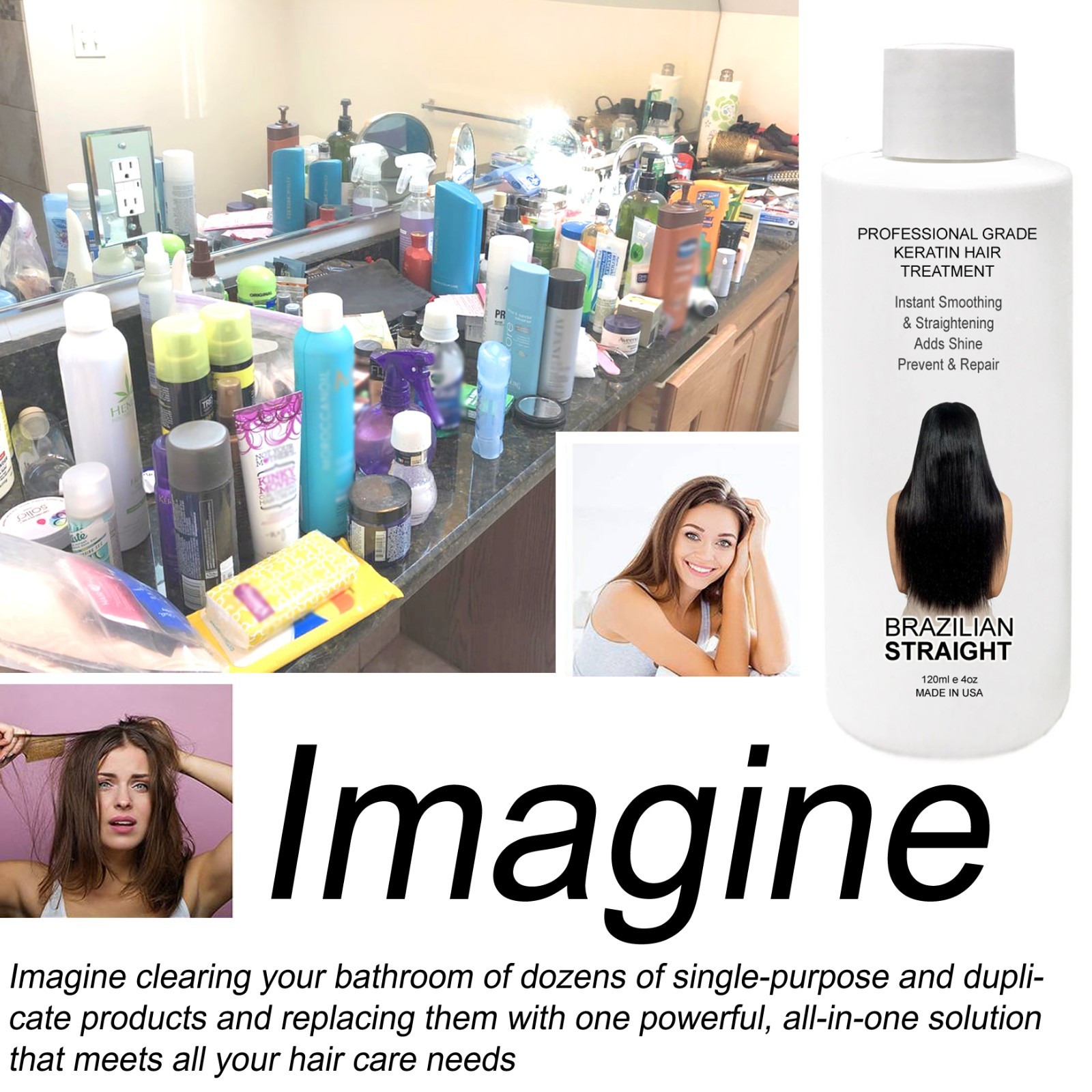 Real BRAZILIAN STRAIGHT Keratin Straightening Treatment Kit Pro Result Keratin