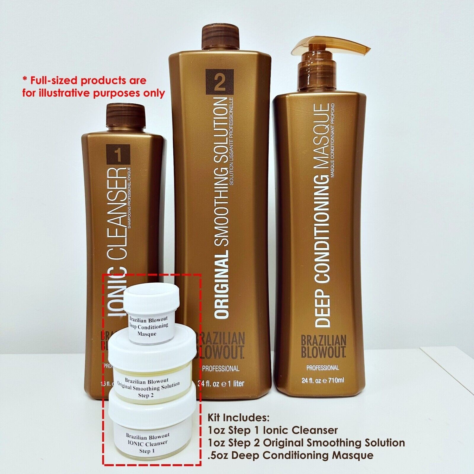 Brazilian Blowout Original Solution Keratin Treatment 1oz Kit -with Masque