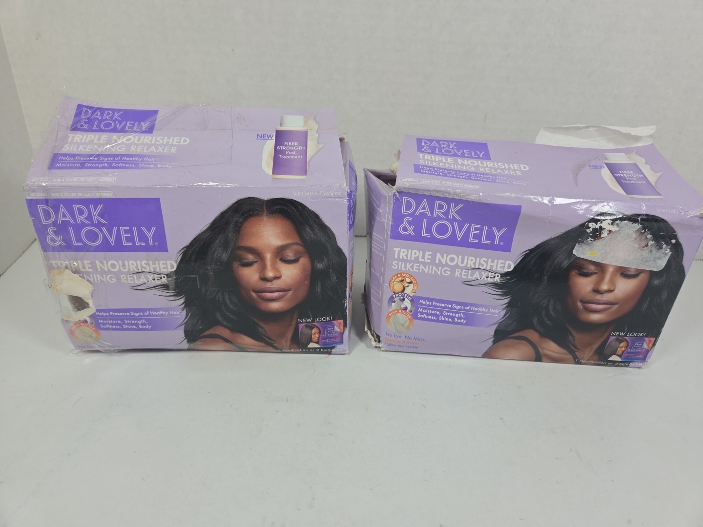 2 Pack-Softsheen-Carson Dark and Lovely Triple Nourished Silkening Relaxer No-Ly