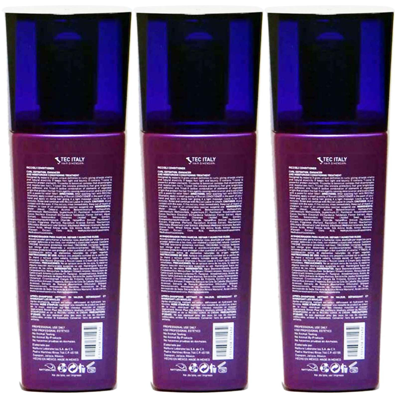2 QTY Tec Italy Riccioli Conditioner, Curl Definition & Moisturizer 10.1 oz