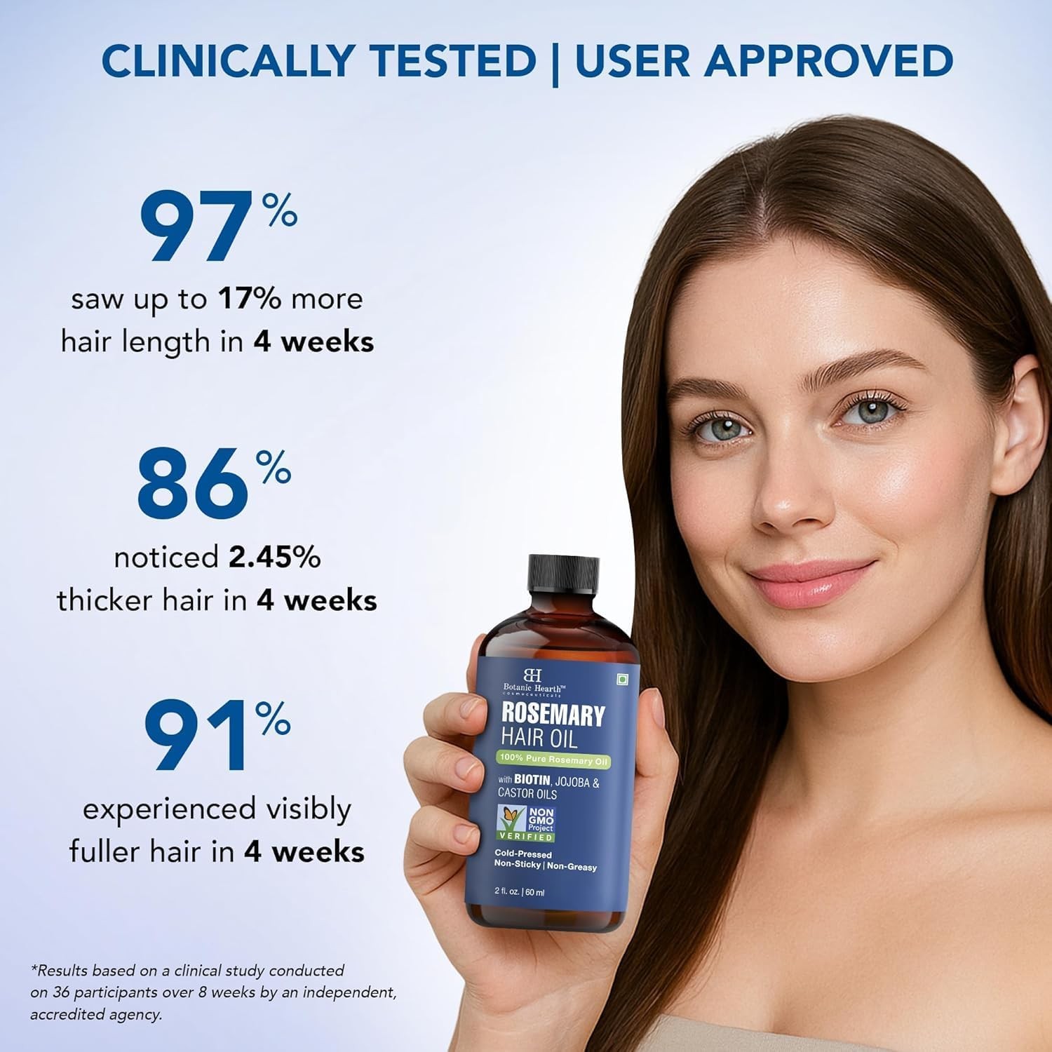 100% Pure Rosemary Oil For Hair Growth Infused With Biotin | Hair Strenghteni…