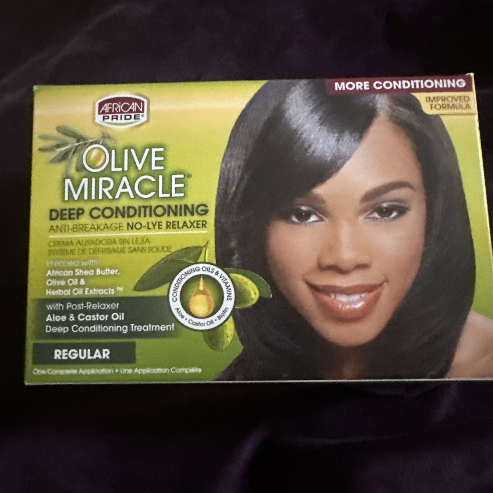 AP Olive Miracle Reg. Deep Conditioning Anti-Breakage No-Lye Relaxer Lot Of 2