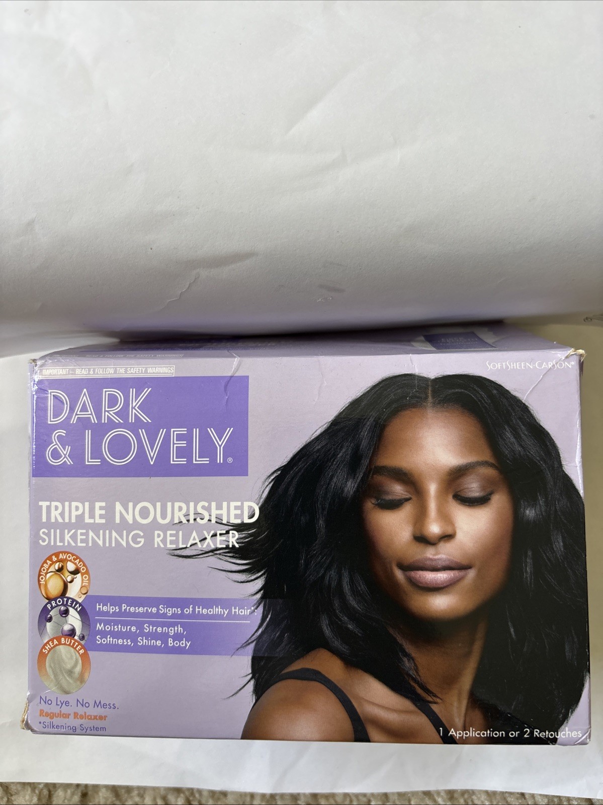 2 Softsheen Dark & Lovely Triple Nourished Silkening No-Lye Regular Relaxer