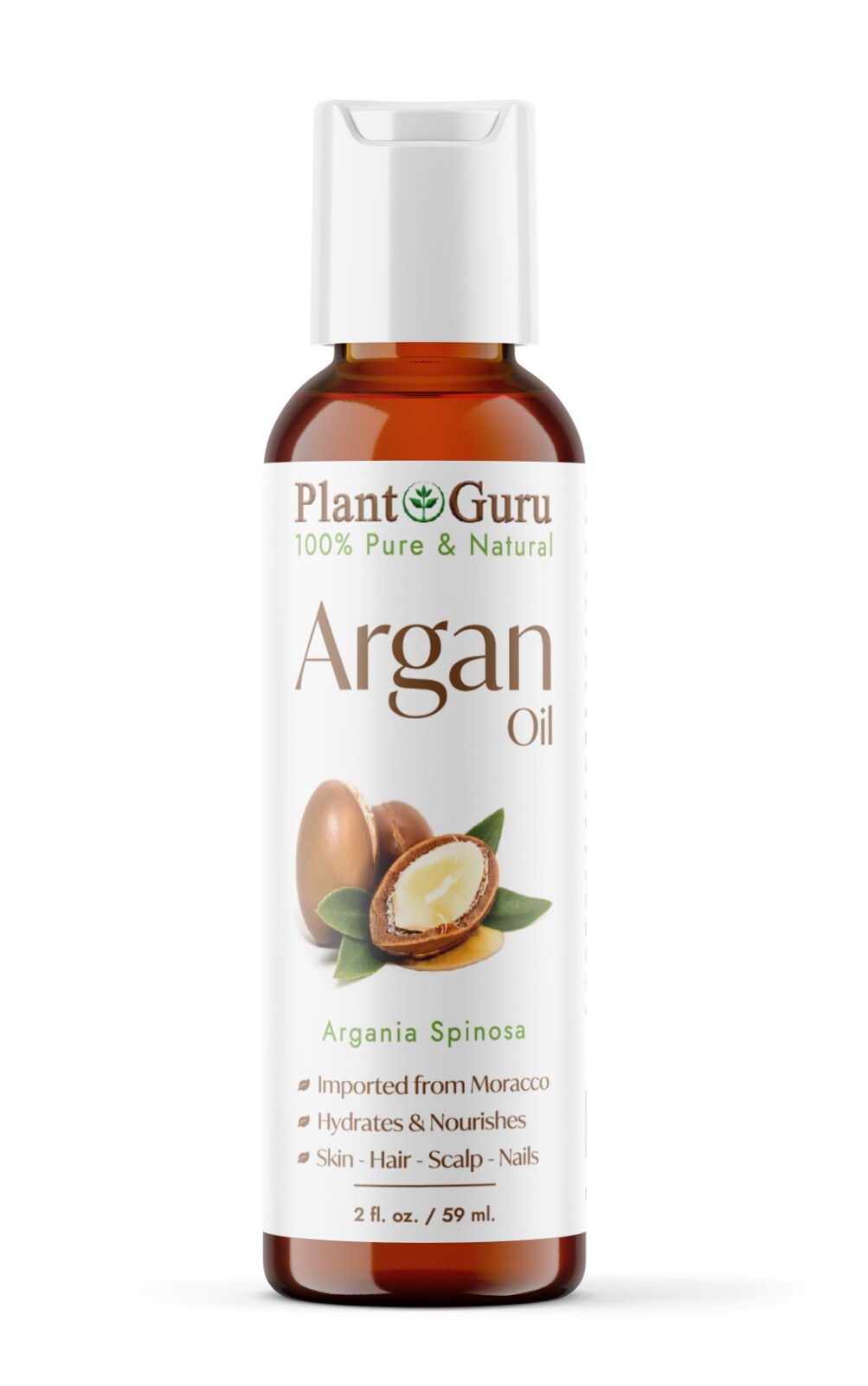 Argan Oil 2 oz. Morocco 100% Pure Natural Unrefined For Hair Growth, Skin, Face
