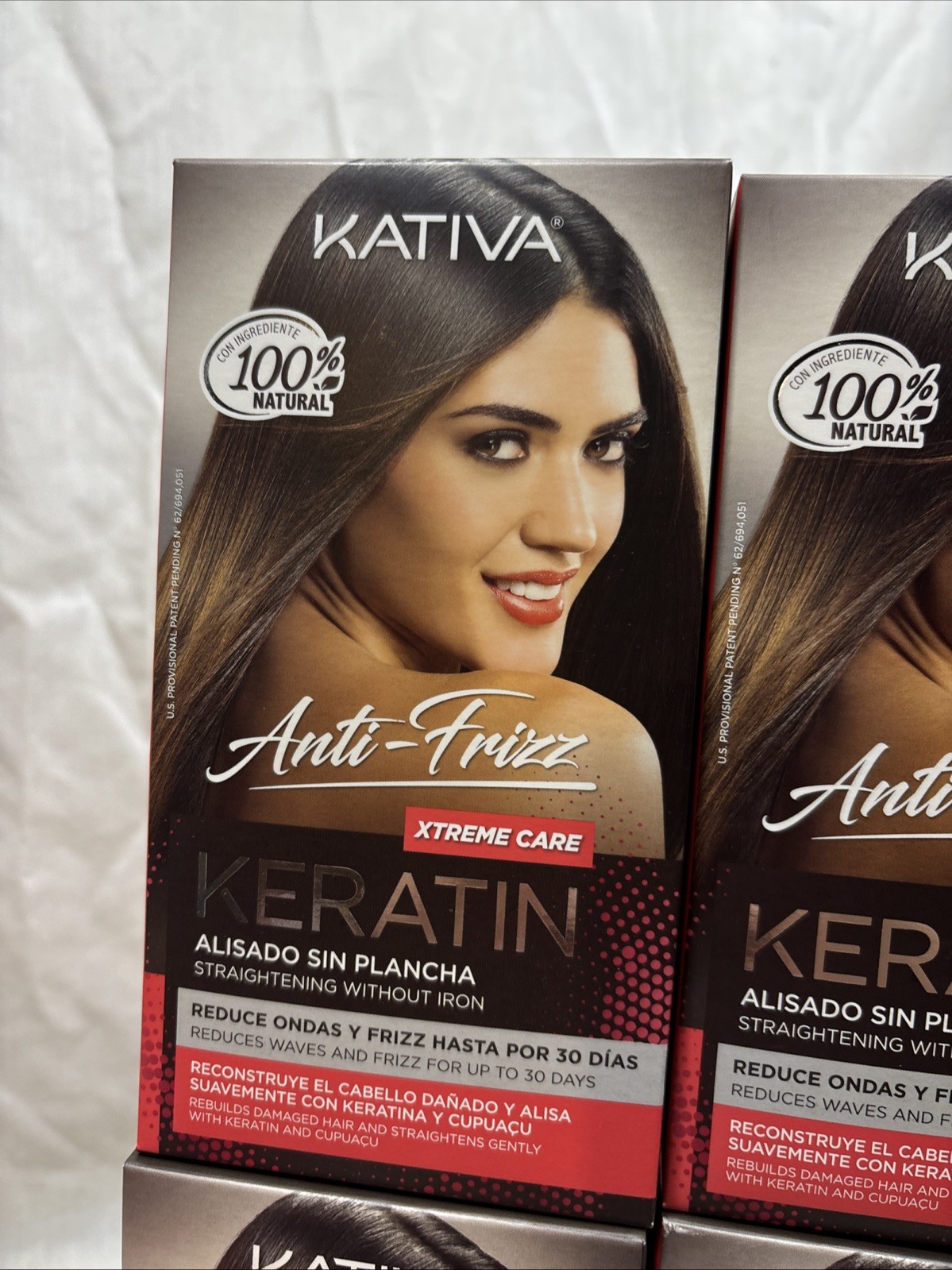 Kativa Anti-Frizz Xtreme Hair Care Keratin Straightening Without Iron Kit Treat