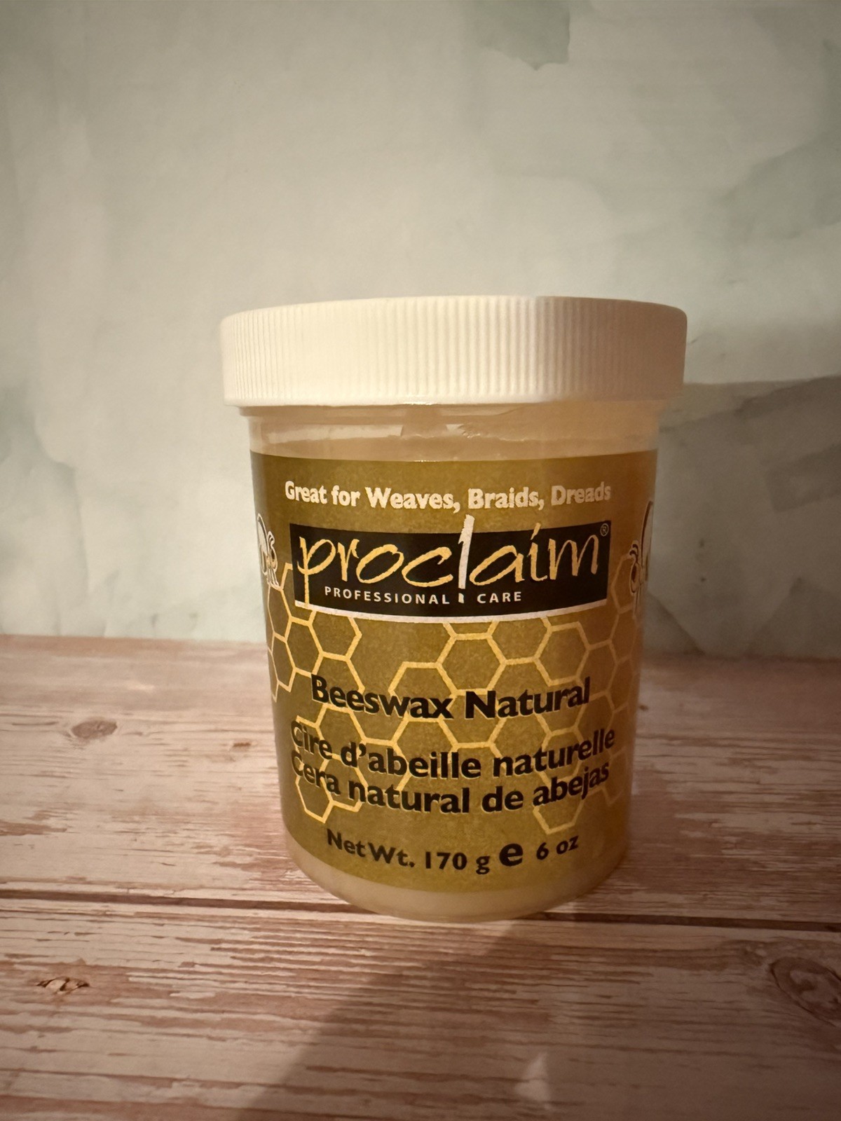 Proclaim Natural Beeswax Made In USA, For Weaves, Braids, Dreads 6oz (631095)