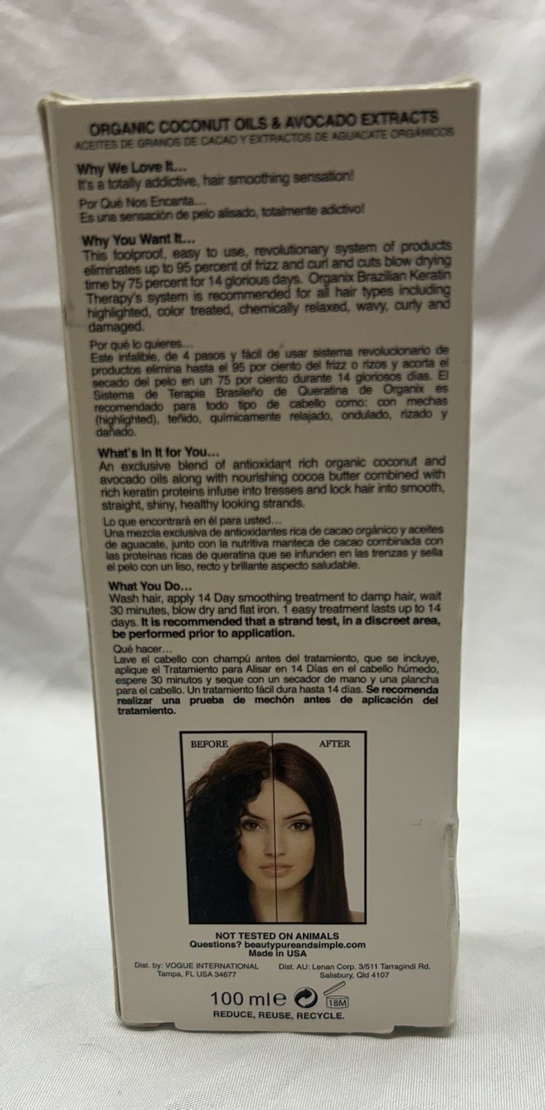 Organix OGX Ever Straight Brazilian Keratin Therapy 14 Day Smoothing Treatment