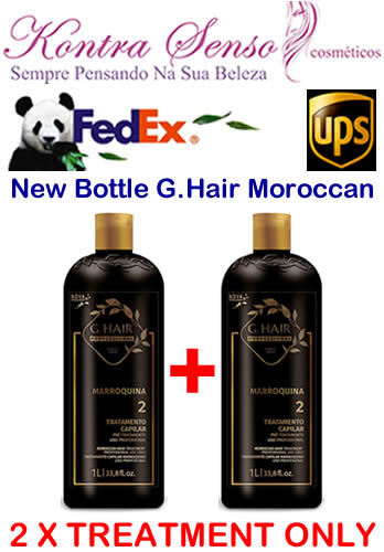 G.HAIR INOAR MOROCCAN KERATIN BRAZILIAN 2 X TREATMENT ONLY. FREE SHIPPING UPS