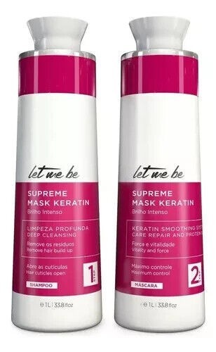 Progressiva Let Me Be Supreme Liss Control Prosalon 2x1L/34 Oz Brazilian Keratin