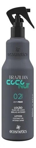 Ecosmetics Brazilian Coconut Anti Frizz Intense Shine Professional Kit 3 Steps
