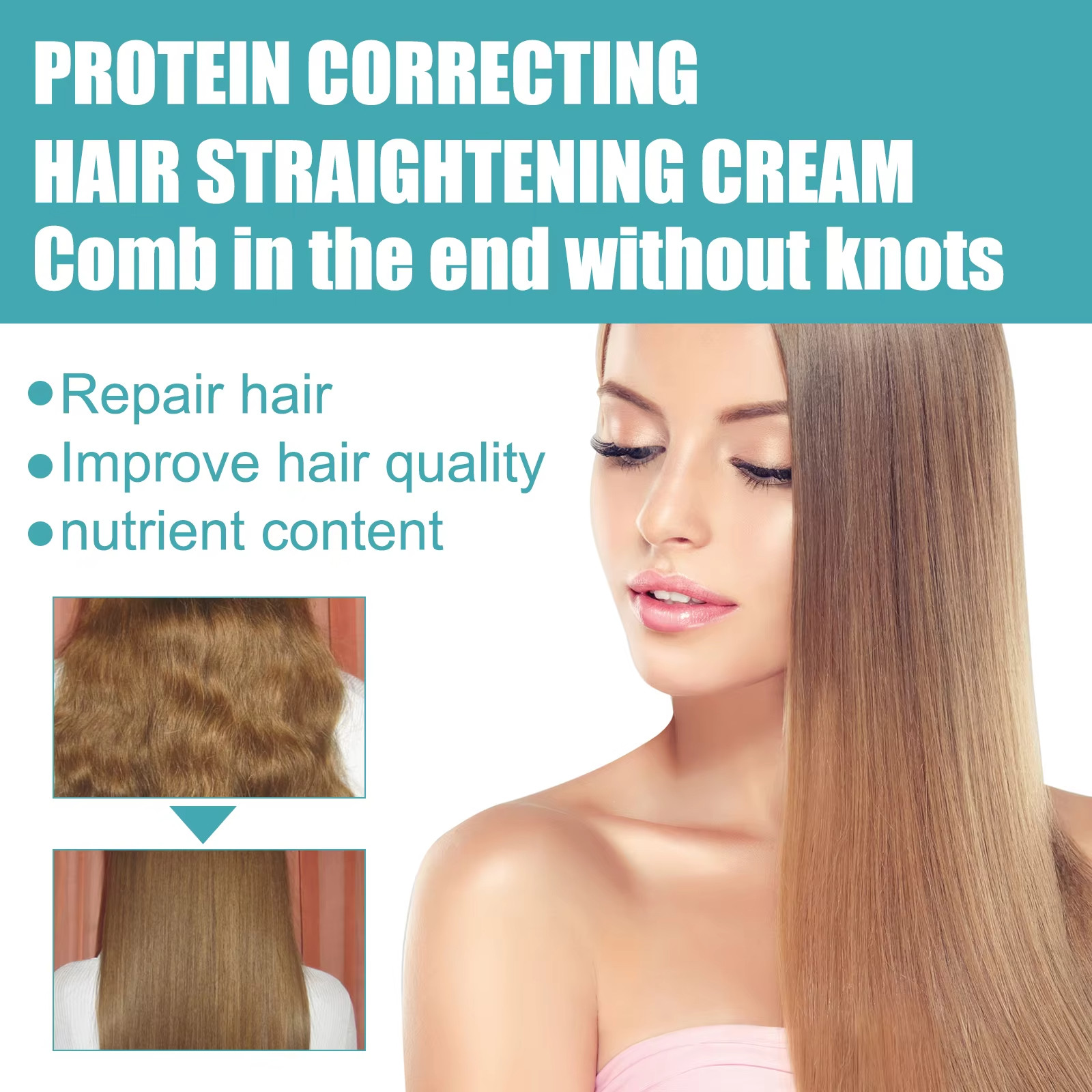 Protein Hair Straightening Cream Silk & Gloss Hair Care Hair Collagen Cream US