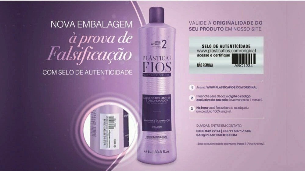 Cadiveu Plastica Dos Fios Brazilian Keratin Hair Straightening Treatment 3 Step