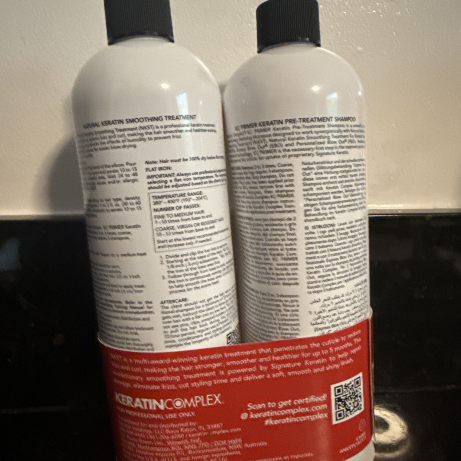 Keratin Complex KC Primer Shampoo + NKST Keratin Smoothing Treatment Set 16 oz
