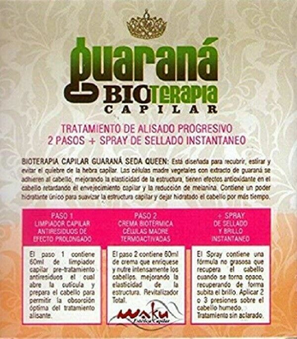 CIRUGÍA CAPILAR BIOTERAPIA CAPILAR GUARANA SEDA QUEEN (3 STEPS) 250 ML