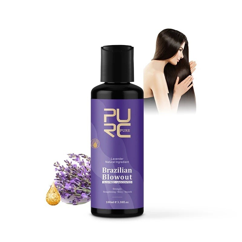 Lavender 12% Brazilian Keratin Damaged Frizzy Curly Hair Treatment Straightening