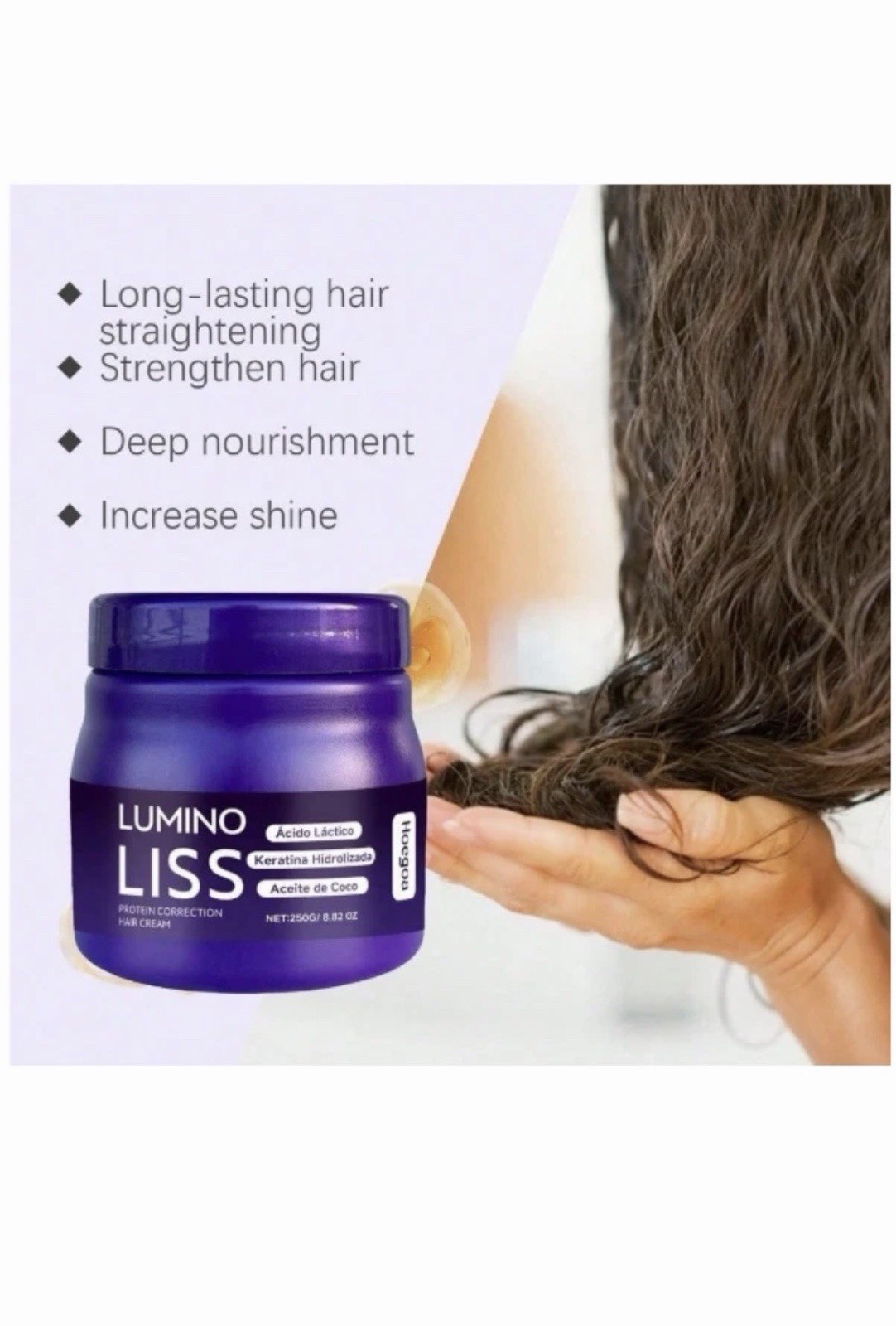 Lumino Liss Protein Correction Hair Cream 8.82 Oz Sealed FREE SHIPING USA