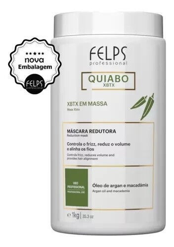Felps Professional Xbtx Okra/Mask Volume Reducing with Argan Oil 1 kg/35.3 oz