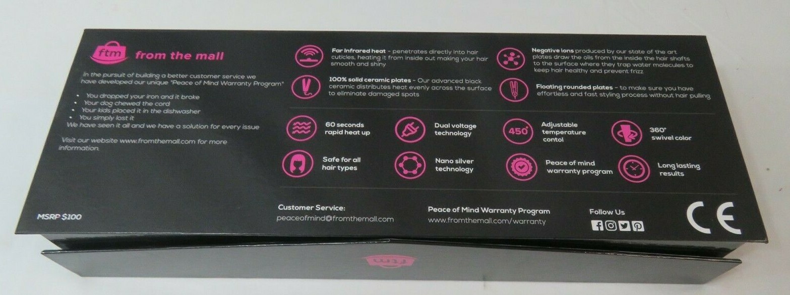 Stylist Hair Straightener FTM From The Mall NEW
