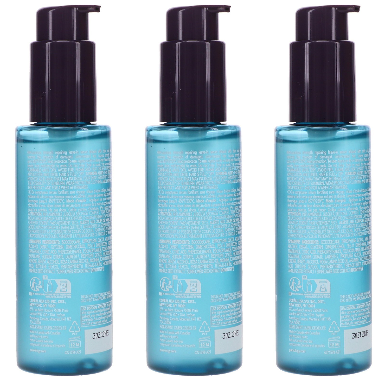 Pureology Strength Cure Dream Healer Serum 3.4 oz 3 Pack