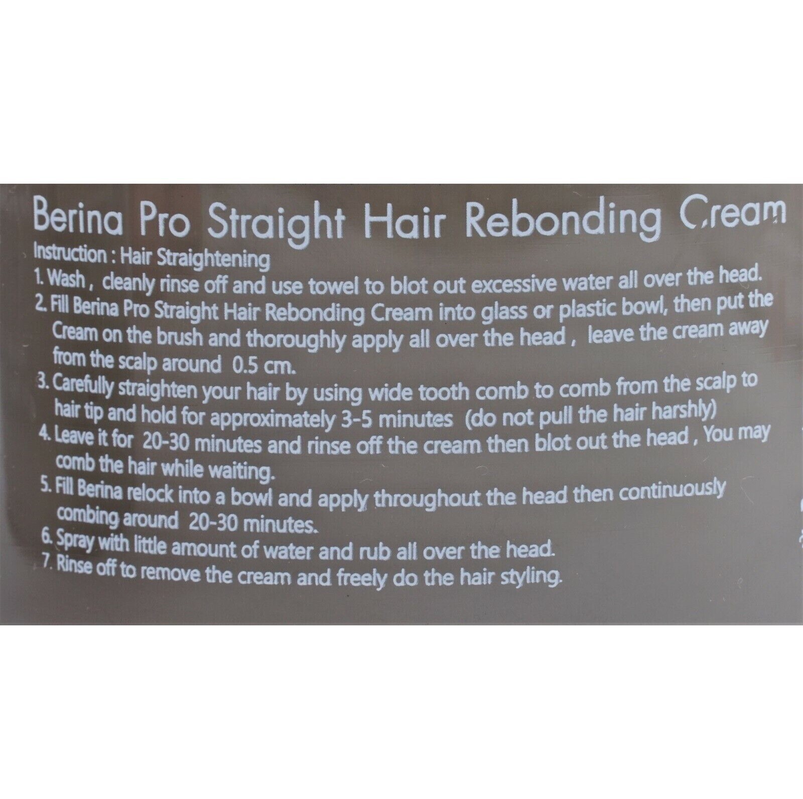 Berina Pro Striaght Hair Rebonding and Relock Neutralizer Cream 1000 ml 1 Set