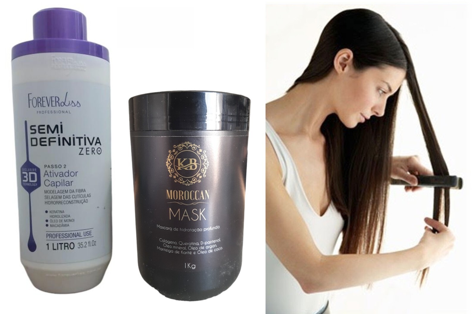 Brazilian keratin Mutari Progress 1L 33.8 fl oz & KB Moroccan Hair Deep Mask 1kg