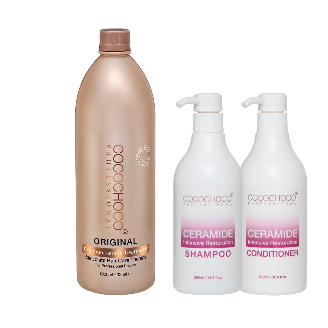 ❤❤ COCOCHOCO Pro ORIGINAL Keratin Treatment 250ml + SULPHATE FREE SHAMPOO 400ml