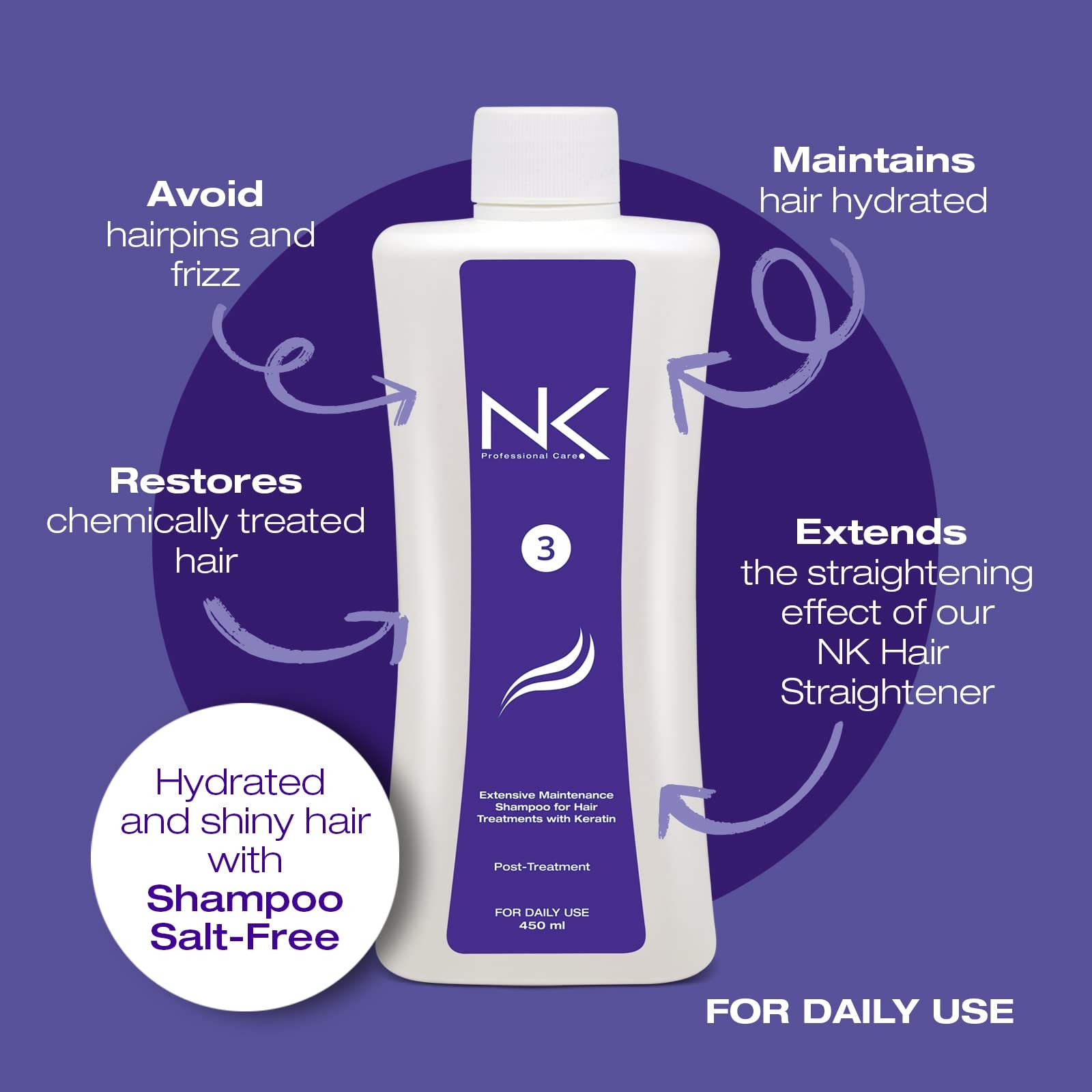 NK Sensitive Hair Straightening Treatment Vegan Formaldehyde Free. Kit