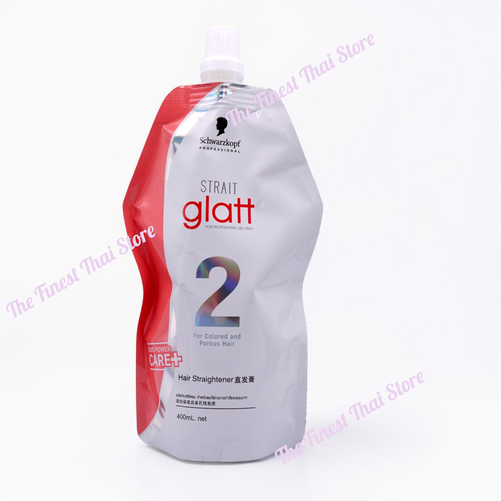 Schwarzkopf Strait Glatt No 2 Hair Straightener Straightening Cream 400ml set