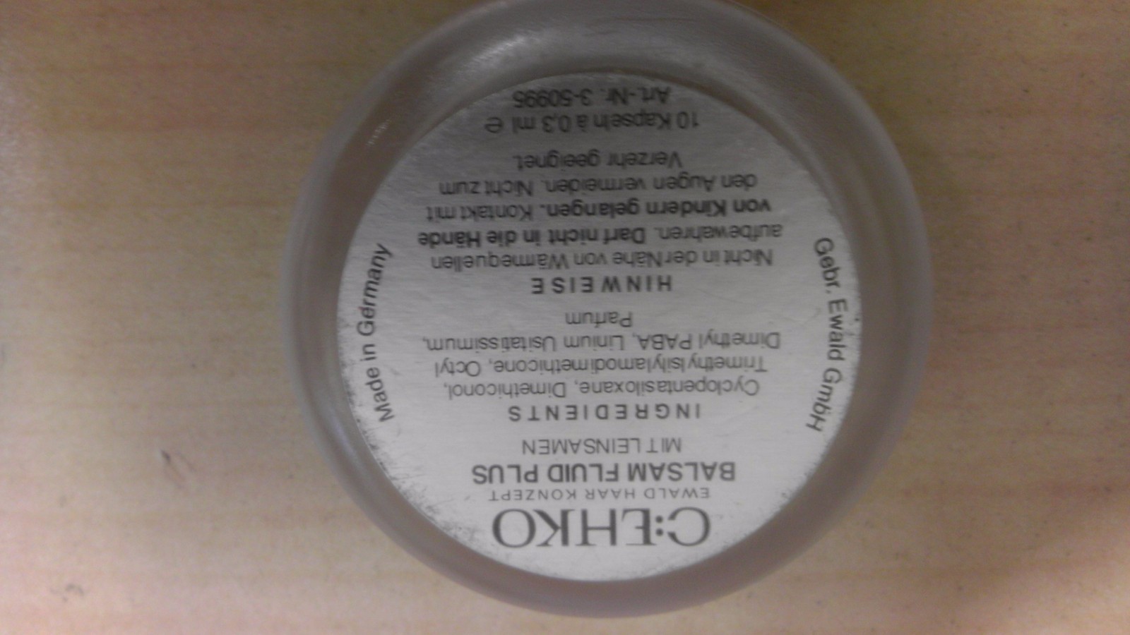 30 Treatments C:ehko Silicone Balsam Fluid Plus Therapy For Hair Care