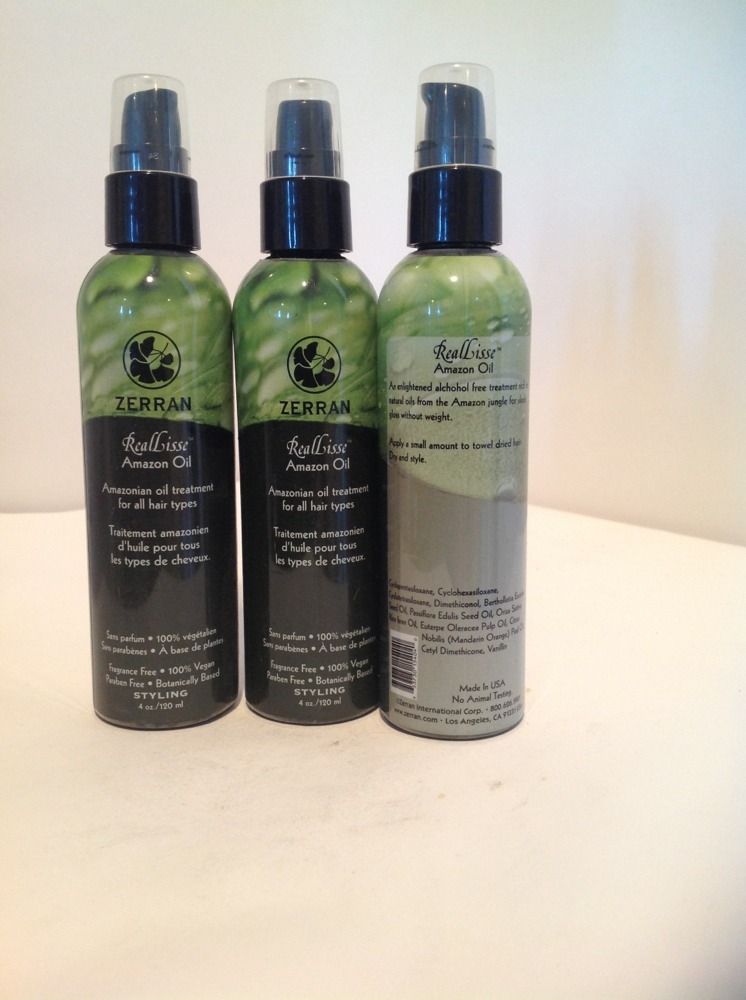 LOT OF 3 Zerran RealLisse Amazon Oil treatment for all hair types – 4 oz 3 PACK