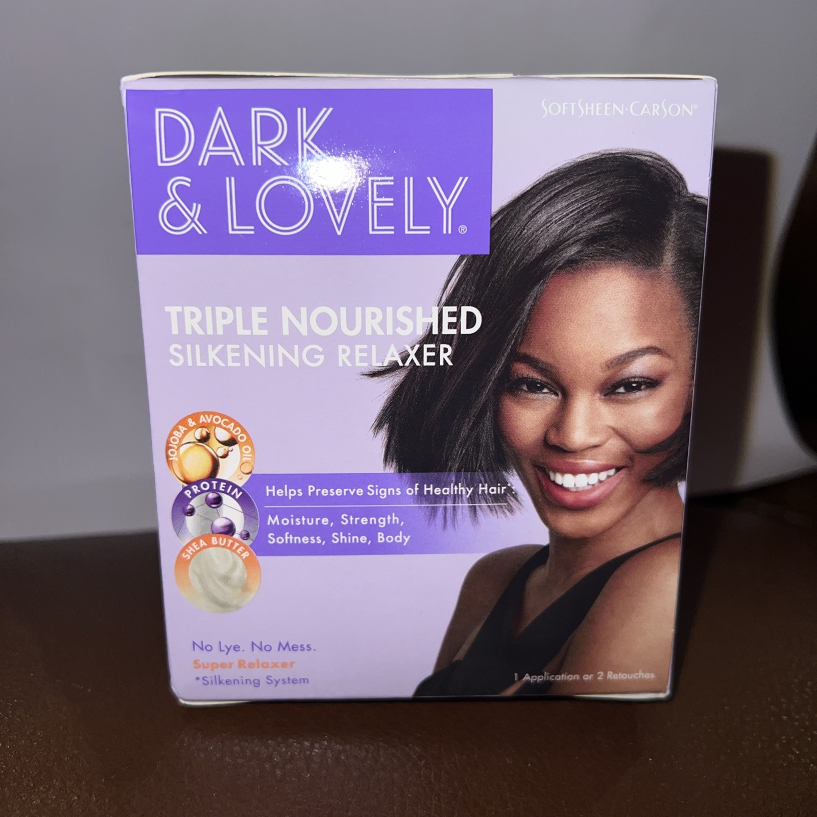 Dark and Lovely Triple Nourished Shine Enhancing No-Lye Hair Relaxer kit