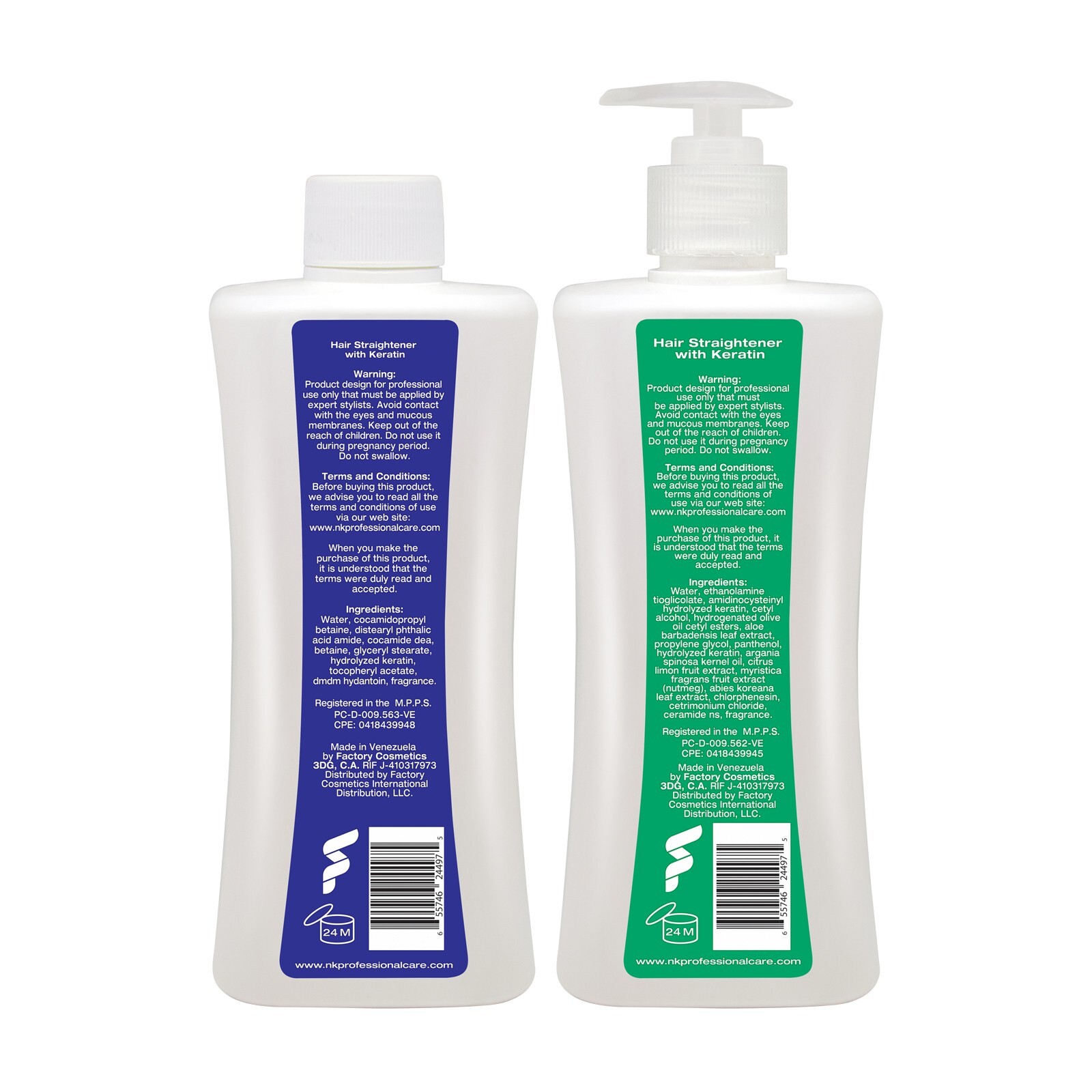 NK Professional Care Hair Straightener. Hair Surgery with Keratin. 15oz Pack