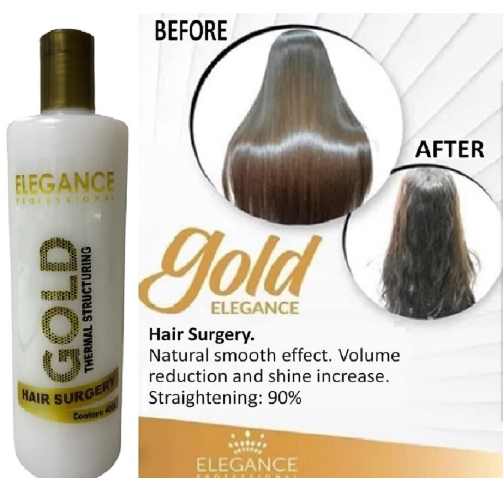 Elegance Gold Hair Surgery 16oz Professional Keratin Smoothing Treatment 480ml