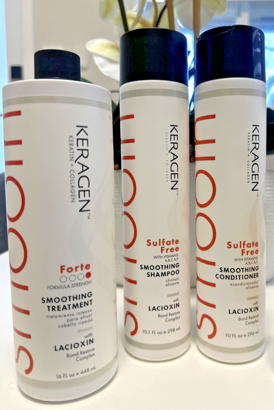 Keragen Keratin Treatment Salon Kit Forte Keratin Treatment sulfate free shampoo