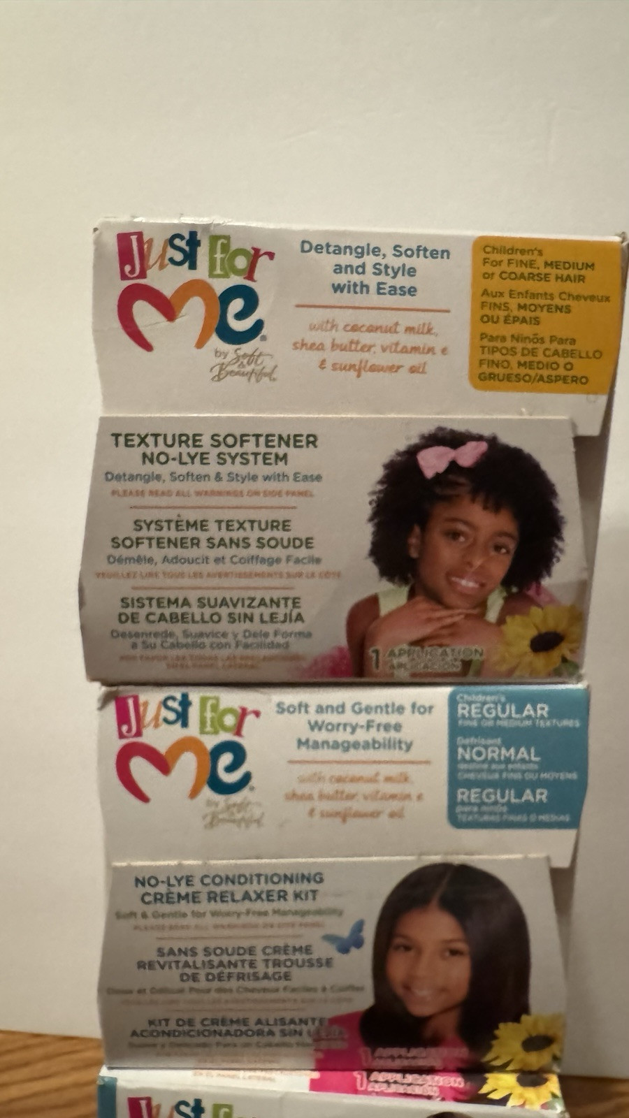 Just For Me Child No Lye Conditioning Crème Relax X2 And Texture Softener X1