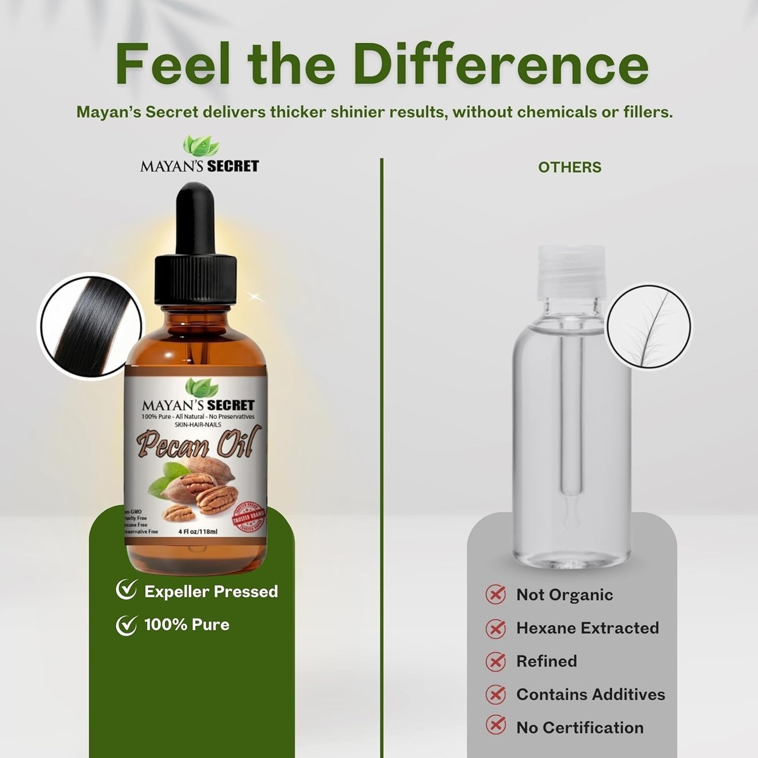 100% Pure Virgin Pecan oil for Skin Tightening, WrinklesPrevention