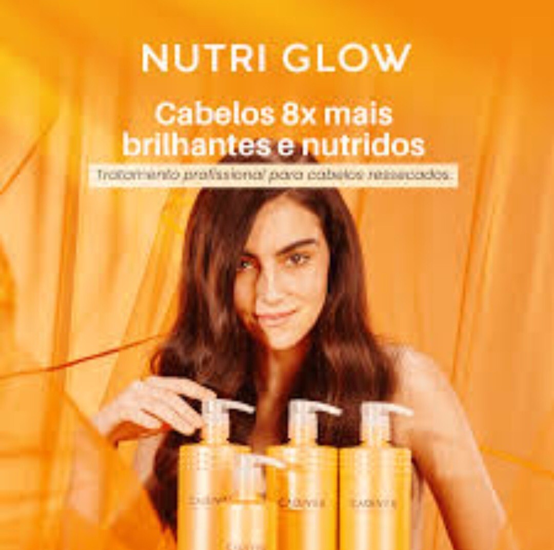 Cadiveu Nutri Glow Kit-Shampoo 980ml, Nutrition Mask 980ml, Nutrition Wax 500ml