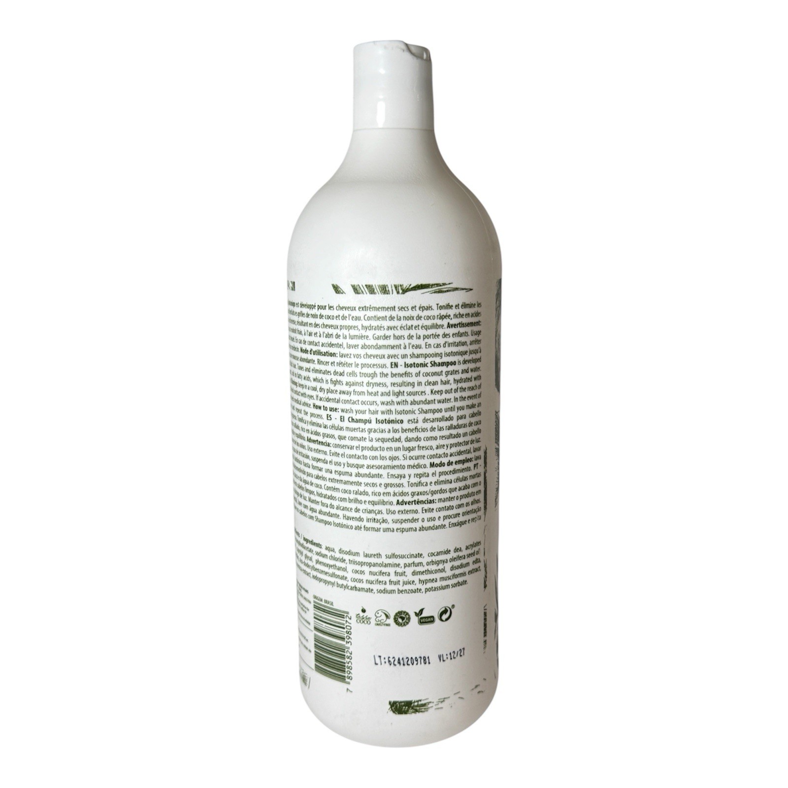 Ybera Terra Coco Isotonic Shampoo 1L 33 oz STEP 1