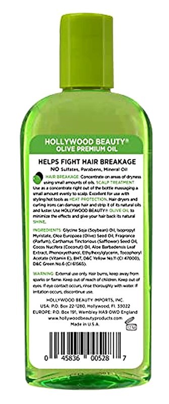 Hollywood Beauty Olive Premium Oil 8 Ounce