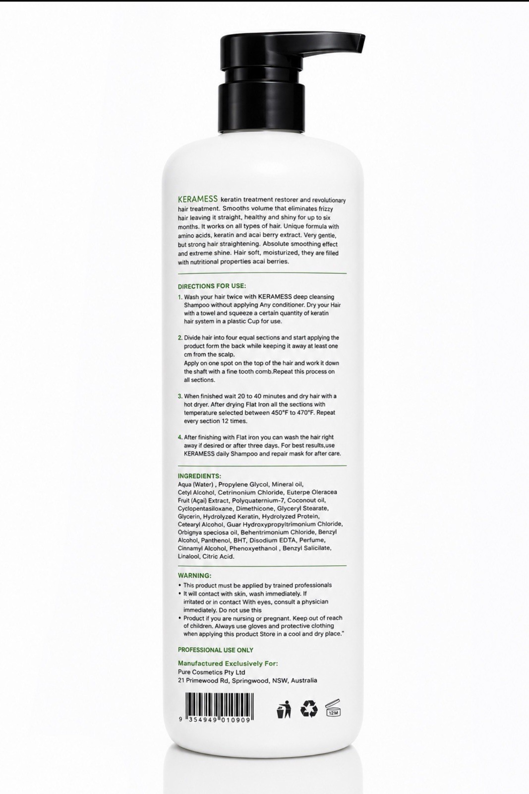 KERAMESS The Best Keratin Treatment 1000Ml 8% formaldehyde With Extreme Shine