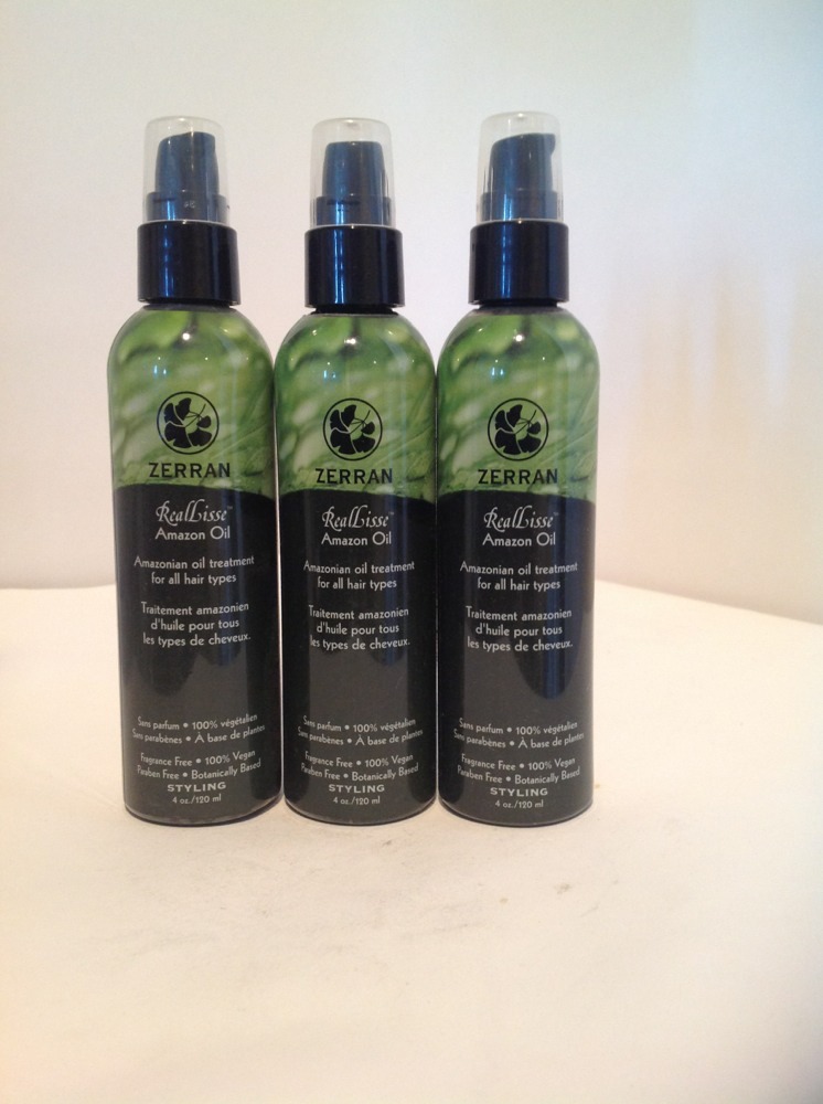 LOT OF 3 Zerran RealLisse Amazon Oil treatment for all hair types – 4 oz 3 PACK