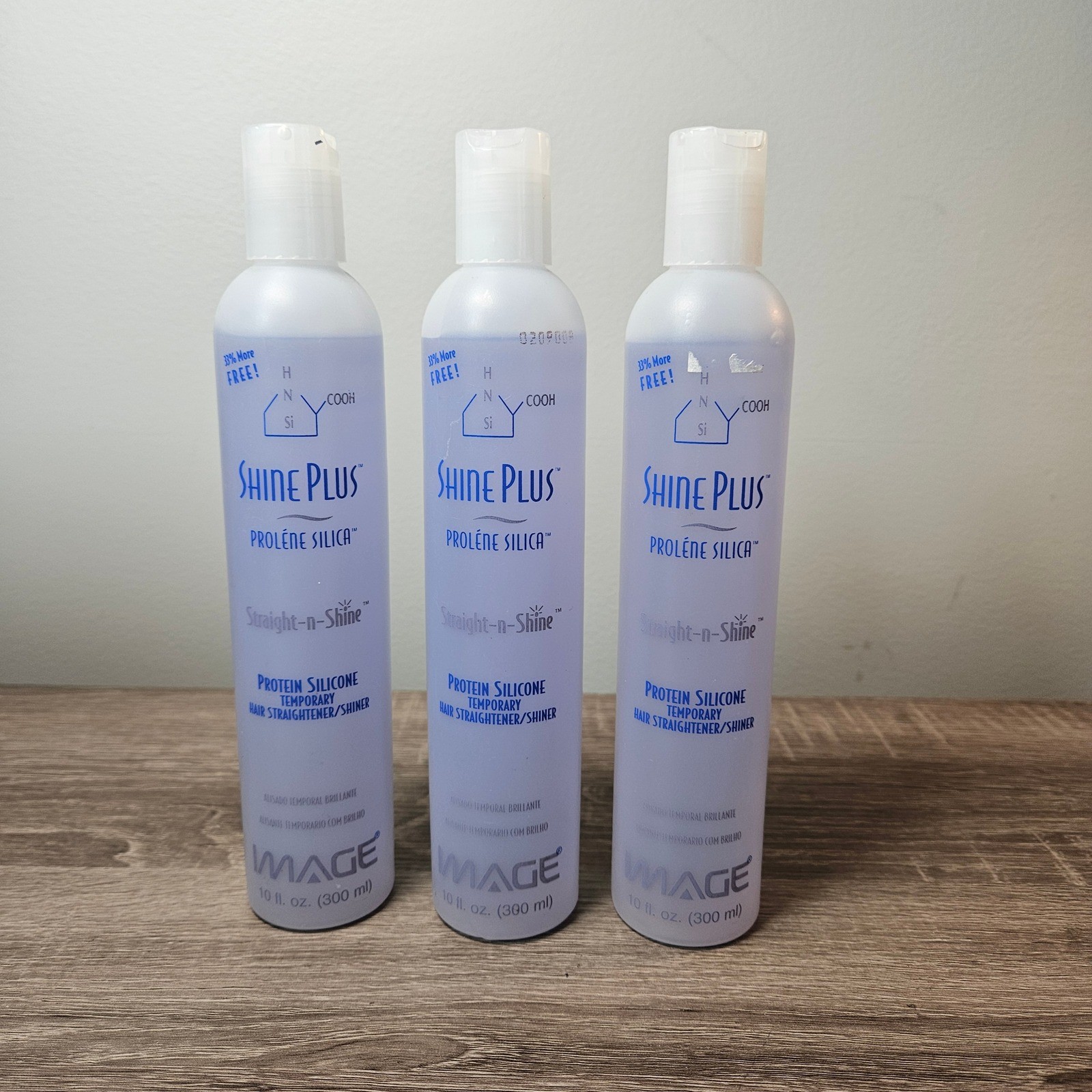 3pk Image Shine Plus Prolene Silica Straight-n-Shine Hair Straightener 10oz